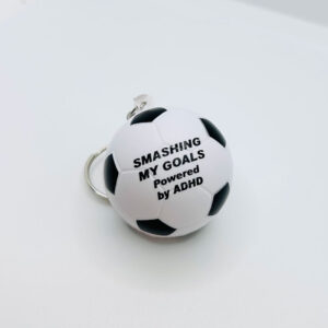 ADHD Fidget Football Keyring sold on Headstuff ADHD Therapy website