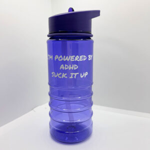 ADHD water bottle sold on Headstuff ADHD website