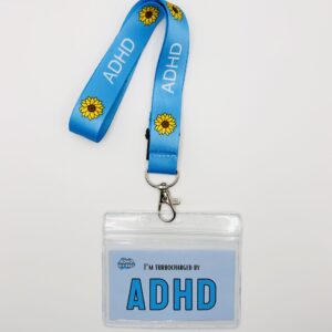 Blue Sunflower Lanyard for sale on Headstuff ADHD Therapy website